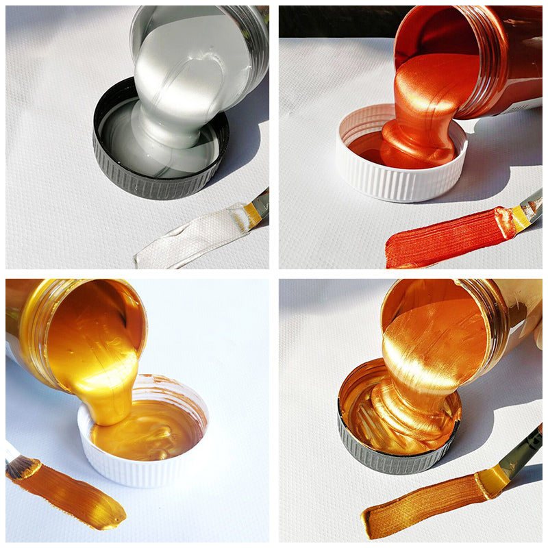 Acrylic Pigment Applied To Metal Scented Candle