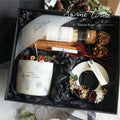 Handcrafted Rose Candle Gift Box Set with Dried Flowers and Matches Home Decor Gift