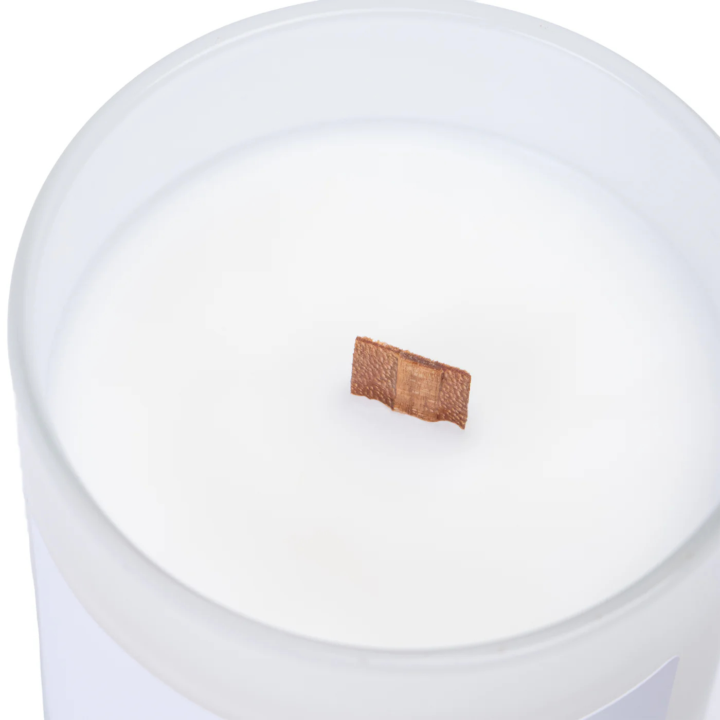 Hand-Poured 11oz Scented Candle with Frosted Glass & Wood Lid