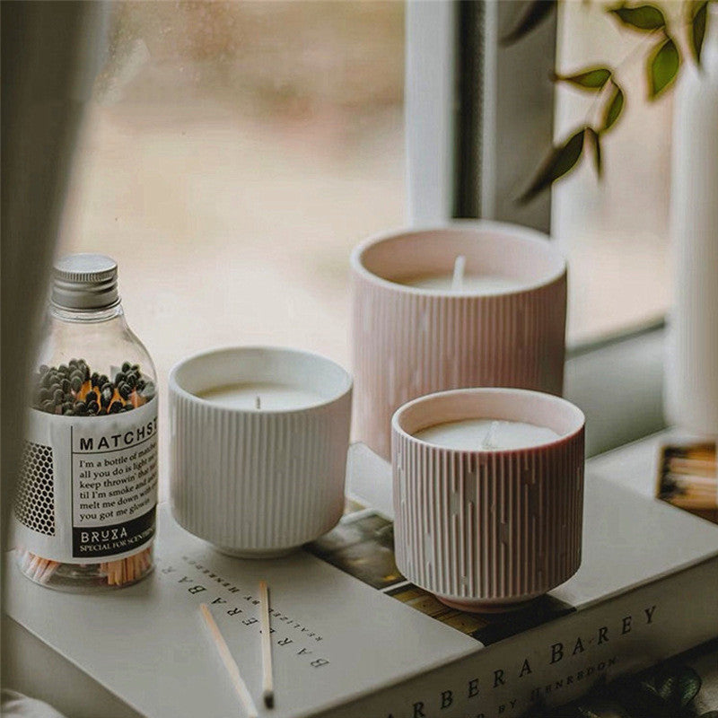 Nordic Simple Ceramic Household Scented Candle Cup