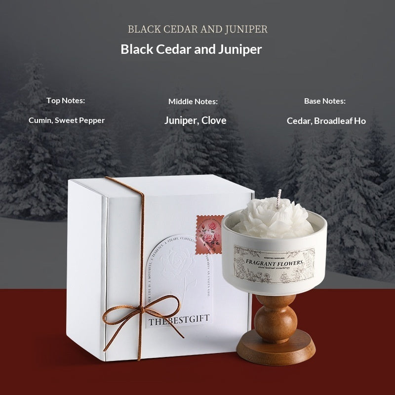 Floral Scented Soy Candle Gift Set Tulip Design with Tote Bag