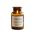 8oz SynoCell Hand-Poured Soy Wax Scented Candle Amber Bottle